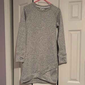 Maurices Heather Gray Long Sleeve Sweater Dress